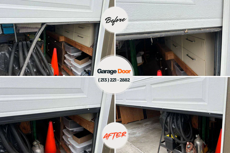 Before and after: garage door repair Flagstaff, AZ